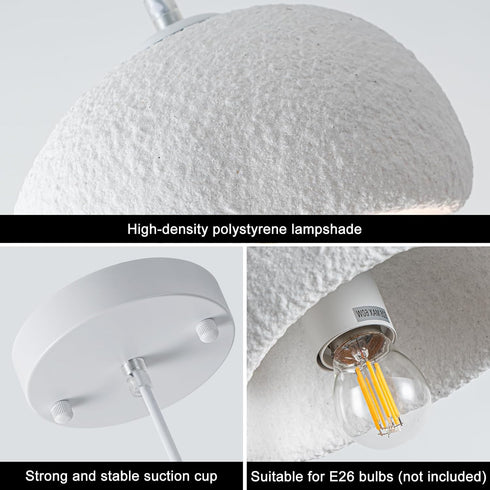 7.87in E26 (20cm/7.87in) Wabi Sabi Pendant Light Oval, Small Japanese Ceiling Fixture for Bedroom Bedside Entryway