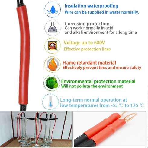 Dual Wall Heat Shrink Tubing 3:1 Ratio Heat Activated Adhesive Glue Lined Marine Shrink Tube Wire Sleeving Wrap (4Ft,