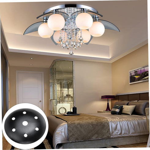 4pcs Alipis Ceiling Cover Plate Desk Lamp Base Ventilation for Chandelier Replacement Easy to Install Sturdy Design