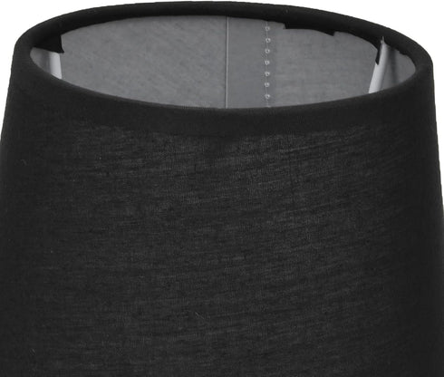 2Pcs E14 European Style Indoor Lampshades for Table Lamp Fabric Lampshade for Chandelier Floor Lamp(Black)