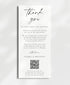 Setting Setting All Ewired Up Wedding Thank You Note with Photo QR Code Personalized Printed Table Thank You Card