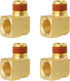 SUNGATOR 1/4 Inch 90 Degree Elbow Fittings, Male × Female Barstock Street Elbow for Air Hose, 4 Pack