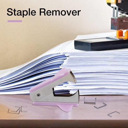 Purple Stapler Puller Tool, Non-Slip Grip Staple Remover for School, Teachers, Students, Home Desk