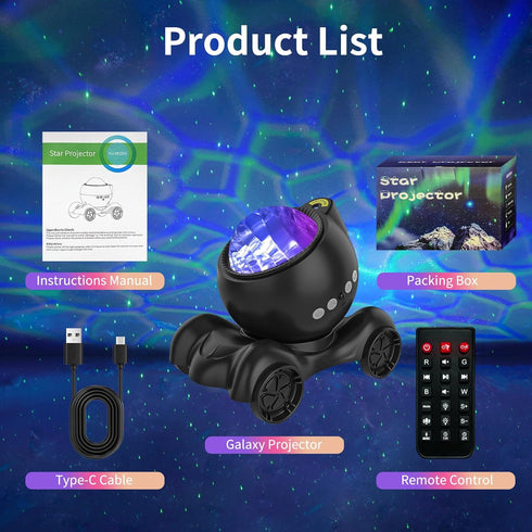 8 ENOKIK Star Projector, Galaxy Projector Built-in Bluetooth Speaker and White Noise, Night Light for Kids Adults