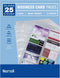 Samsill Business Card Sleeves, 25 Pack Holds 500 Cards, 3.5 x 2 Inch, Archival Safe for 8.5 x 11 Inch Binders