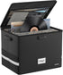 DocSafe Fireproof Vinyl Record Storage Box with Lock, Large Organizer for 150+ Single Records