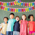 Doumeny 4Pcs Colorful Crayon Paper Banner Back to School Pencil Bunting Garland Colorful Pencil Hanging Bunting First