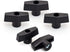 POWERTEC 1/4"-20 T Knobs 5 Pack, Clamping Knobs with Steel Insert for T Track Bolts, Thumb Screw Knobs