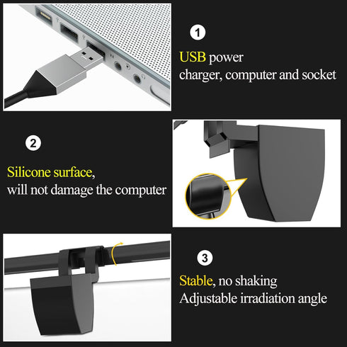 Dimmable CATPOWER Computer Monitor Light Bar, LED Screen Light Bar for Workspace, Monitor Lamp, Button Control Monitor