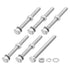 Hex Head Screws Bolts, Nuts, Flat & Lock Washers Kits (M10-1.5x110mm) 6 Set, Stainless Steel Machine Screws for Home