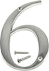 843326 4-Inch 6 Distinctions by Hillman Brushed Nickel Flush-Mount House Number