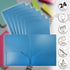 Better Office Products 24 Pack Heavyweight Light Blue Plastic 2 Pocket Portfolio Folder, Letter Size