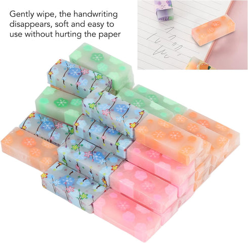 HEEPDD 36Pcs Kids Pencil Erasers, Pattern Correction Erasers for School Stationery, Party Reward for Students and