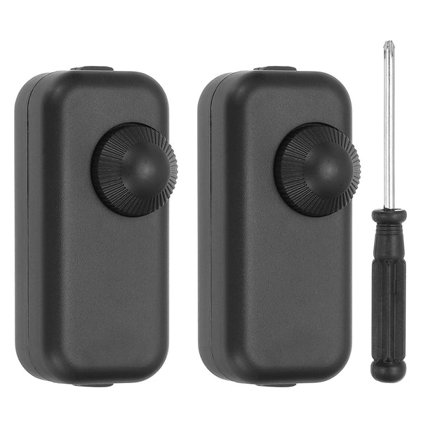 PATIKIL Inline Lamp Switch, 2pcs Rotary Dimmer LED Light Controller Brightness Control