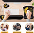 Keyboard Wrist Rest and Mouse Pad Support Set, Bible Verse Philippians 4:13 Sunflower Ergonomic Gel Mouse Pad, Easy