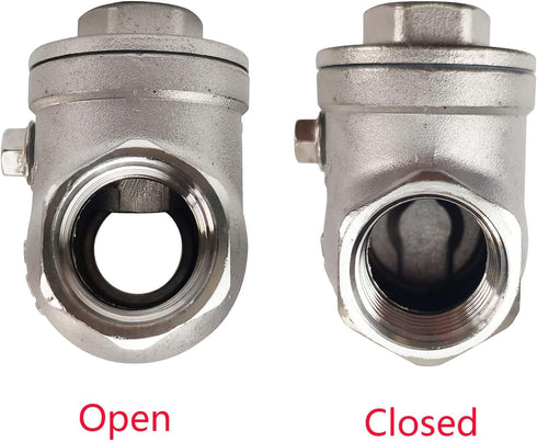 1/2" NPT Swing Check Valve Female WOG 200 PSI PN16 CF8M, Stainless Steel SS316