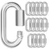 KINLINK 15PCS M5 3/16 Quick Link Chain Connector, Heavy Duty 304 Stainless Steel Locking Carabiner Clips for Hammock,