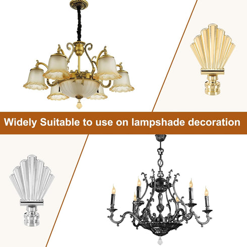 44mm 1/4-27 Inch PATIKIL Lamp Shade Finial, Lamp Finials Caps Knob Threaded Alloy Solid Lamp Finial Decoration for Lamp