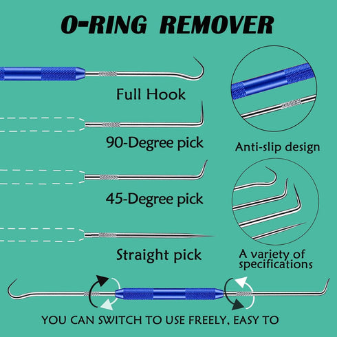 1140 Pcs Faucet O-Ring Assortment Kit with Food Grade Silicone Grease for Pressure Washer Seal Repair