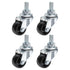PATIKIL 1.25 Inch Stem Casters, 4 Pack Wire Shelf Swivel Wheels for