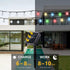 20 Feet 20 LED Solar String Lights, IP65 Waterproof Crystal Globe Fairy Lights for Outdoor Garden, Wedding, Party Decor