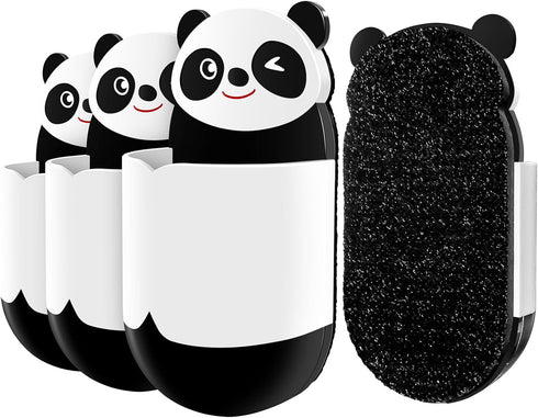 FUNISKETCH Cute Panda Magnetic Pen Holder, Strong Magnet for Glass Whiteboard, Refrigerator &