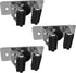 Heavy Duty Broom and Mop Holder Wall Mounted, SUS304 Stainless Steel Tool Organizer for Laundry Room (Black 3 Pack)
