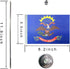 GentleGirl.USA North Dakota State Flag, Small Mini Desk Flag on Stand Base for US Festival Events Decoration