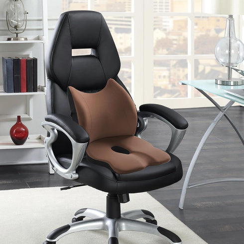 Generic Ergonomic Memory Foam Seat Cushion - Orthopedic Back Support Pillow, Coccyx Seat Cushion with Lumbar Support