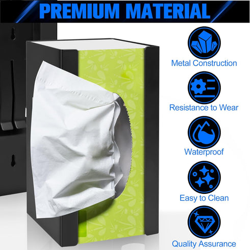 2 Pack Magnetic Glove Dispenser - Heavy Duty Wall Mount & Fridge Organizer for Gloves, Paper Towels, Wipes - Tool-Free