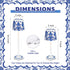 1 Pack 3 Pickmesh Chinoiserie Mahjong Lamp Scalloped Edge Chinoiserie LED Cordless Table Lamp Color Modern Rechargeable