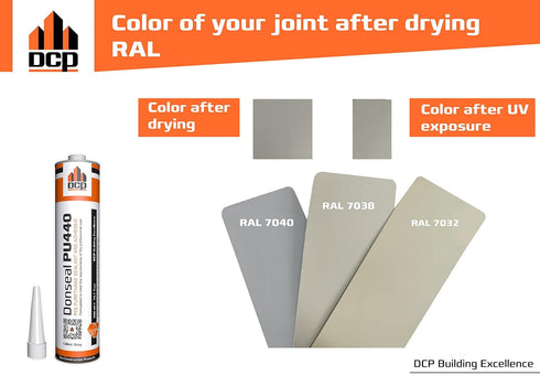 DCP Donseal PU440 Polyurethane Concrete Sealant, Non-Sag Caulking for Concrete Expansion Joints, 10.1 fl. oz