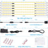 6 20 Inch Dimmable Closet, 6000K JUSJUBR LED Lights for Shelves, PCS Flexible COB LED Strip Lights for Cabinet, Display