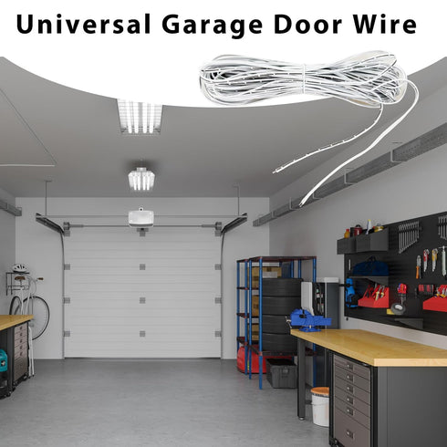 LaWana 100 22 2-Pin Feet AWG Garage Door Opener Wire, Universal Garage Door Wire for Sensors, Control Station
