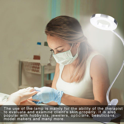 ZJchao Clip on Light, Makeup LED Lamp for Eyebrow, Lip, Beauty Salon, Desktop Reading Light with Clip