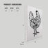 6x9 193 Lantern Press Chicken, Butchers Block Meat Cuts, Black Chicken on White (Lined Journal, Lay Flat, Pages, FSC