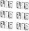 6 Pairs Flush Mount Bracket, 54 x 30mm Interlocking Picture Hanging Hooks, Stainless Steel Photo Frame Hook for