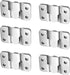 6 Pairs Flush Mount Bracket, 54 x 30mm Interlocking Picture Hanging Hooks, Stainless Steel Photo Frame Hook for