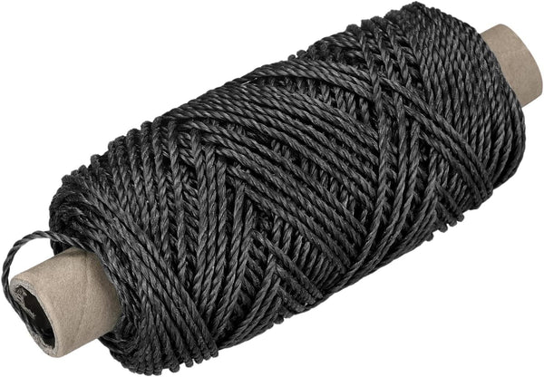MECCANIXITY Twisted Mason Line - 100M Black Nylon Twine String Cord for Landscaping, DIY Projects, Gardening