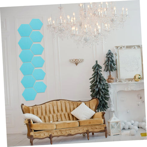 STOBOK 12 Pcs Felt Backdrop Wall Sticker with Self-adhesive Cork Board Tiles for Small Bulletin Board Decor