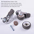 1 Inch Caster Wheels with M6 Threaded Stem - Set of 4 Small Swivel Casters with Brakes for Furniture and Shopping Carts