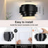 Dimmable, 16 Bulb Lightess Rechargeable Wall Sconces with Remote Control, Cordless Wall Light Battery Operated Black