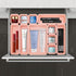 KeFanta 22 Pack Desk Drawer Organizers, Interlocking Storage with 3 Sizes for Office, Bathroom, Pink