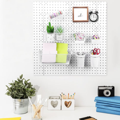 30 Pcs Pegboard Accessories Organizer Kit - Includes Pegboard Storage Basket, Shelf, Organizer Bins, Cup Holder