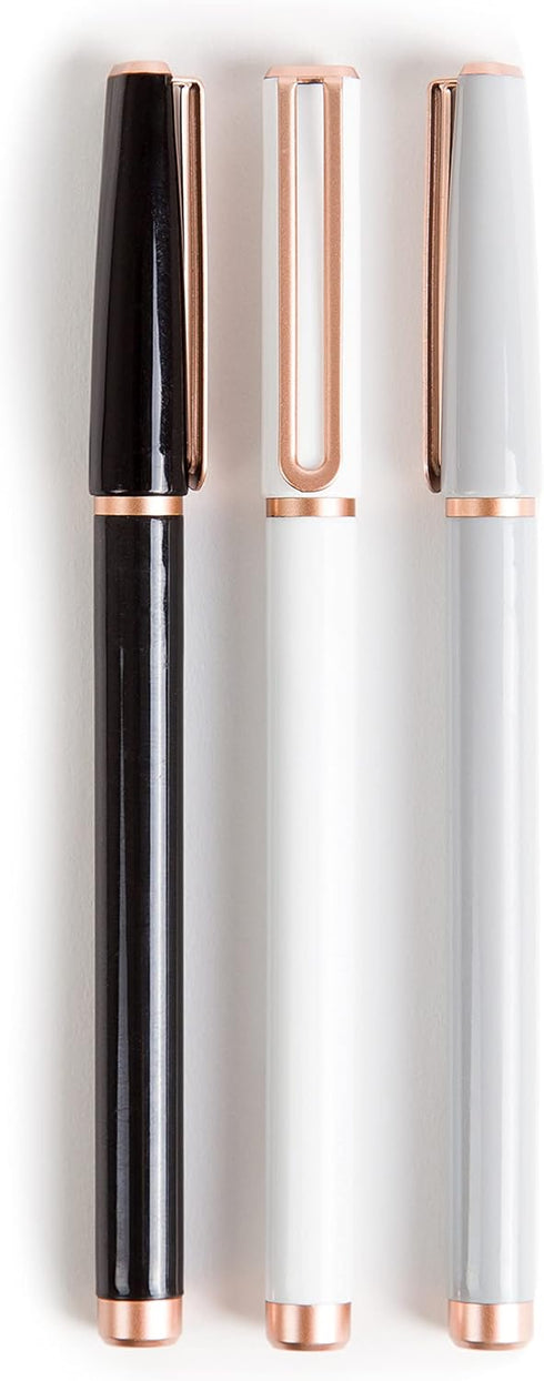 U Brands Classic Catalina Felt Tip Pens - Office Supplies, Medium Point 1.0mm, Soft Touch Barrel with Rose Gold