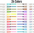 YOOUSOO Assorted Colors Highlighters, 24 Pack Bible Highlighters and Pens, No Bleed Aesthetic Supplies