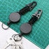 Heavy Duty Retractable Keychain, 2 Pack Badge Holder Reel with Steel Cable and Carabiner Clip, ID Badge Clip Reel
