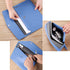 Enyuwlcm PU Leather A4 File Folder, Waterproof Portfolio Envelope Case with Snap Closure, Blue Color
