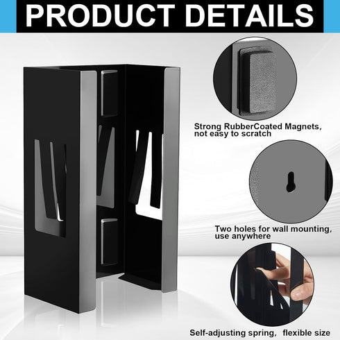 2 Commercial Lounsweer Pcs Magnetic Gloves Dispenser Holders Wall Mount Boxes of Gloves Quality Towels Wipes Paper