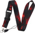 DMLSKY Black Red Lanyard for Keys, Keychain ID Badge Holder with Safe Removable Buckle & Clip